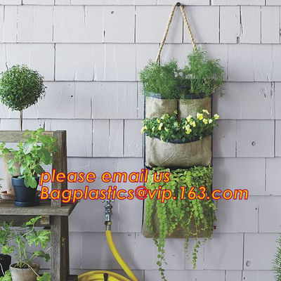 Grow Bags with Flap and Handles Collapsible 10 gallons,garden plant growing pot felt grow bag with Handles, bagpac, pak