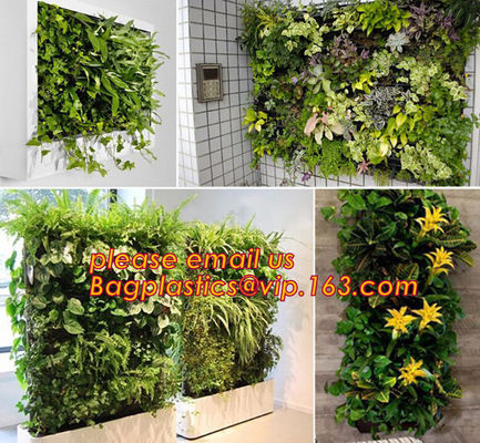 Multi-pocket New Indoor Outdoor Wall Hanging Planter Vertical Felt Garden Plant Grow Pot Bags,vertical garden hanging fe