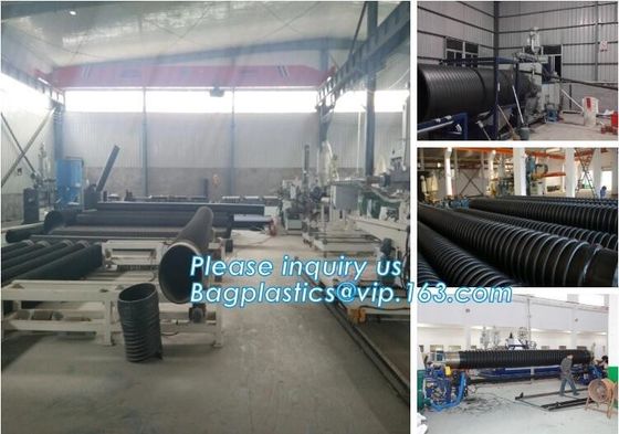 400mm sn4 sn8 hdpe culvert pipe,SN6 400mm wall corrugated PE drainage pipe dwc hdpe plastic culvert pipe prices BAGEASE