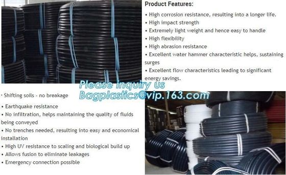 HDPE Pipe Buried PE Pipe for Fuel Gas Station 63mm,pipe and fittings,PN6/PN8/PN10/PN12 HDPE Pipes 90mm for Water and Irr