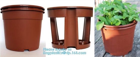 Home Decoration Black And Green Color Plastic Flower Pots,Biodegradable bamboo fibre flower pots,Desktop&amp;Balcony decorat