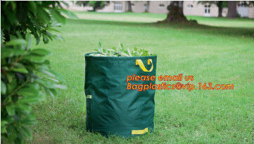 260L PP fabric leaf waste bags/garden bag waste/garden refuse sack,Green PE Bag Garden Waste Bag, Garden Sack BAGEASE PA