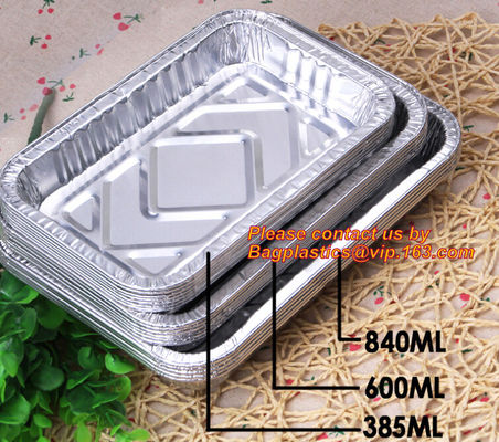 disposable food packaging aluminum foil container, tray, box Customised food Aluminum Foil, bakery box, bakery container