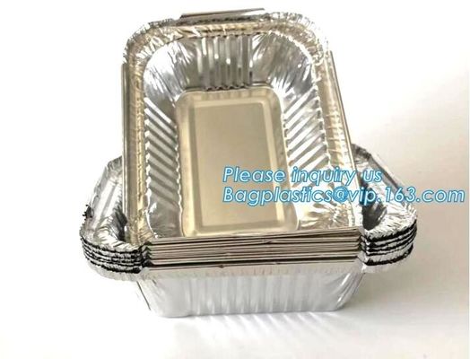 Manufacturer low price food waterproof food aluminium foil cake containers,Disposable to go Aluminum Foil Sealing Food C