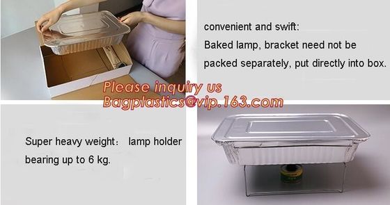 Rectangular shape excellent quality Aluminium Material food grade disposable aluminium foil container BAGEASE PACKAGE