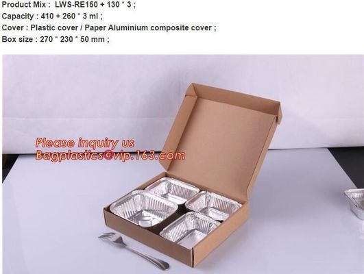 sealable aluminum foil takeaway containers,different shapes capacity take away disposable aluminum foil food container/t