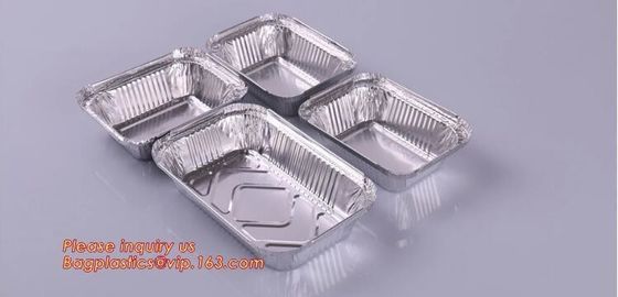 Disposable Golden Square Aluminium Foil Container For Food Packaging,Rectangular Aluminium Foil Food Container, Airlines