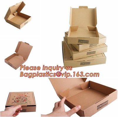 Kraft Pizza Paperboard Take Out Containers cheap pizza delivery box Packing Boxes,recyclable Pizza packaging boxes bagea