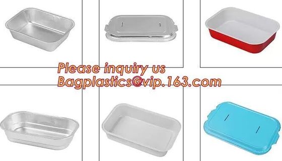 Rectangular Disposable Aluminum Foil Food Preserving Container,15ml 25ml 50ml 150ml 250ml Disposable Aluminum foil conta