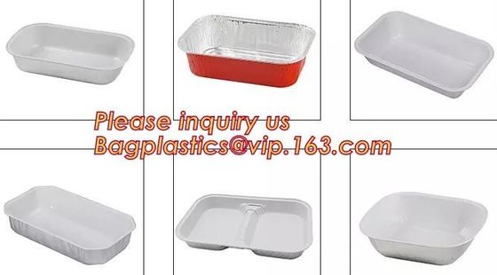 Rectangular Disposable Aluminum Foil Food Preserving Container,15ml 25ml 50ml 150ml 250ml Disposable Aluminum foil conta