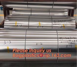 Aluminum foil jumbo roll 8011 for food packaging,10 micron 300 / 290 / 280mm 8011 alloy food grade household packaging a