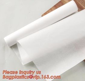 Bleached with Unbleached Greaseproof Paper for food wrapping,Environmental friendly and green greaseproof food packaging