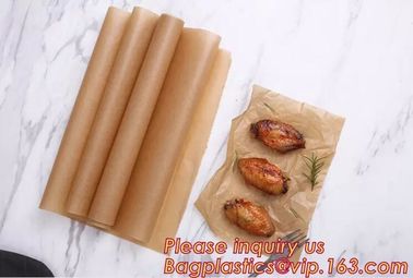 Bleached with Unbleached Greaseproof Paper for food wrapping,Environmental friendly and green greaseproof food packaging