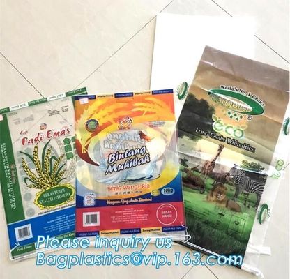 Custom recyclable kraft paper laminated pp woven food packaging bag with logo printing,25kg 20kg urea fertilizer packagi