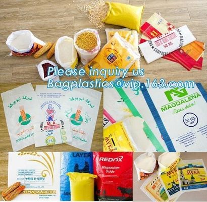 pp bag/sacks used pp bag Woven PP woven bag for packing 50kgs rice, grain, powder, salt, sugar,WOVEN BAG PRINTING MATERI
