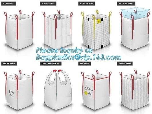 new polypropylene pp woven bulk bean bag filling fibc big bag for packing,Type A polypropylene fibc big bag recycle jumb