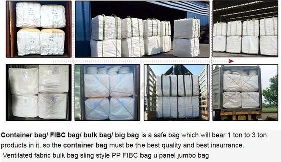 China Factory price 100% new material 1 ton 1.5 ton PP bulk bag woven big bag jumbo bags FIBC,polypropylene pp woven bul