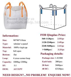 Virgin Polypropylene PP Woven Big Bulk Bag Jumbo Bag FIBC For Packing Sand 1 Ton 1.5 Ton 2 Ton Made In, bagease, pack