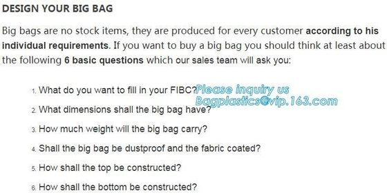 Top quality 100% PP woven jumbobig tonbag for transportation,PP woven big bag for firewood, for sand, for grains 500kg 1