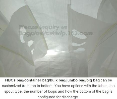 Big Fabric Raw Materials Bulk Bag Polypropylene Woven Sacks 1 Ton Tote Bags,Custom size fibc jumbo PP woven big bag supe