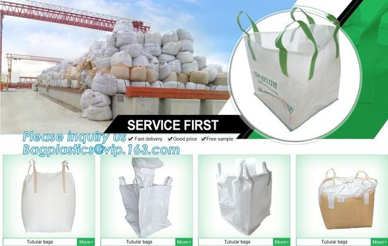 100% New Virgin Polypropylene PP Woven Big Bulk Bag Jumbo Bag FIBC For Packing Sand 1 Ton 1.5 Ton 2 Ton Made In package