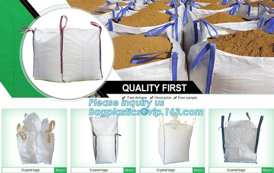 100% New Virgin Polypropylene PP Woven Big Bulk Bag Jumbo Bag FIBC For Packing Sand 1 Ton 1.5 Ton 2 Ton Made In package