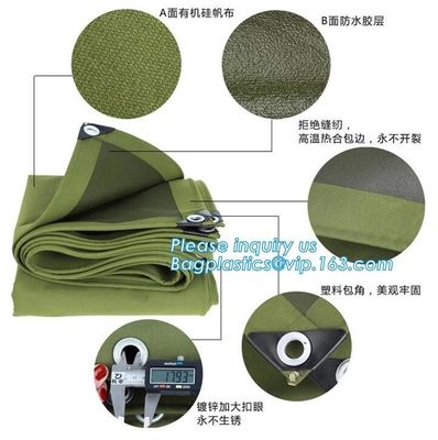 Canvas Roof Material, Waterproof High Quality Organic Silicon Cloth Coated Tarpaulin,Cargo Tarpaulin Covers Organic Sili