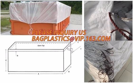4mil 20yard open top drawstring dumpster container liners,Drawstring Dumpster Container Liner For Open Top Dumpster Cont