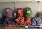 Strong tension PE material raschel mesh bag for eggplant onion potato,Orange polypropylene grid reusable raschel produce