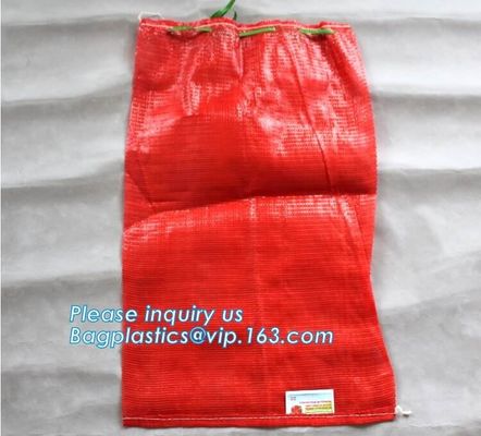 PP woven recycle potato mesh bag,mesh potato bags, onion sack, raschel mesh bag,raschel mesh bag for packing firewood