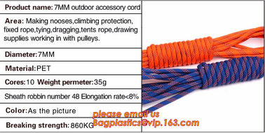 20M Outdoor Life Rope Rock Climbing Rappelling Tool Rope, high strength fire escape safety climbing rope