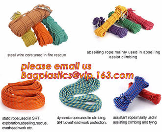 100% nylon 66 8mm 9mm 9.5mm climbing rope strength, high strength fire escape safety climbing rope