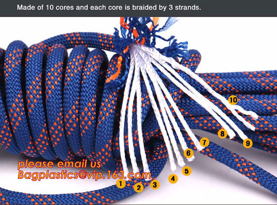 personal protective escape rope polyester rope, high strength fire escape safety climbing rope