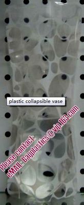 Transparent Vinyl Plastic Standup Flower Vase,PVC plastic flower vase with wonderful design,waterproof Foldable plastic