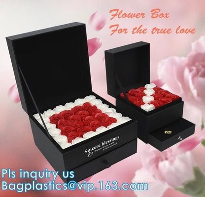 Luxury cardboard folding box magnetic closure rigid collapsible paper foldable gift boxes for clothes or flower BAGPLAST