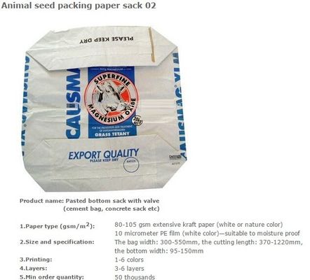 Animal seed packing paper sac, BBQ fuel packing bag, Animal seed packing paper sack, CHARCOAL, ANIMAL FEED, DEXTROSE, ME