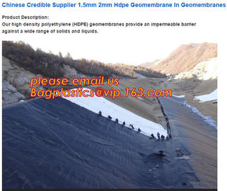 0.75mm Geomembrane for Irrigation Water storage Pond, 00:10   Impervious membrane composite geomembrane pond ,1.5mm HDPE